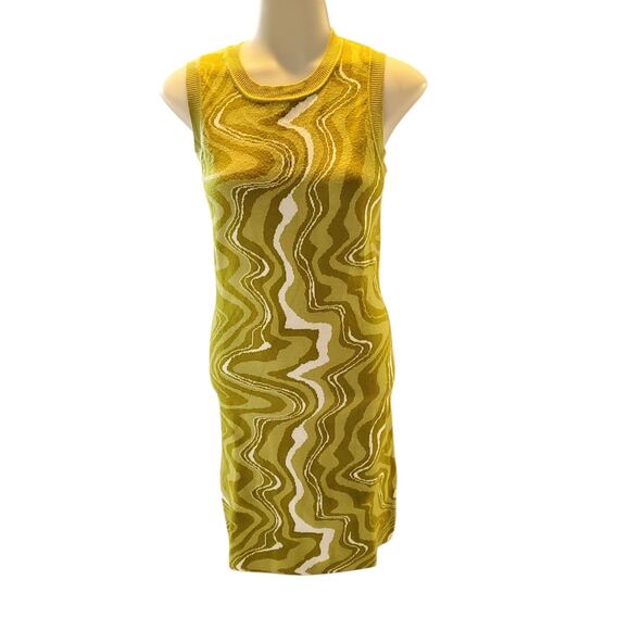LA Hearts Dresses & Skirts - LA Hearts Women’s Knit Sweater Dress S Green White Bodycon Sleeveless Casual